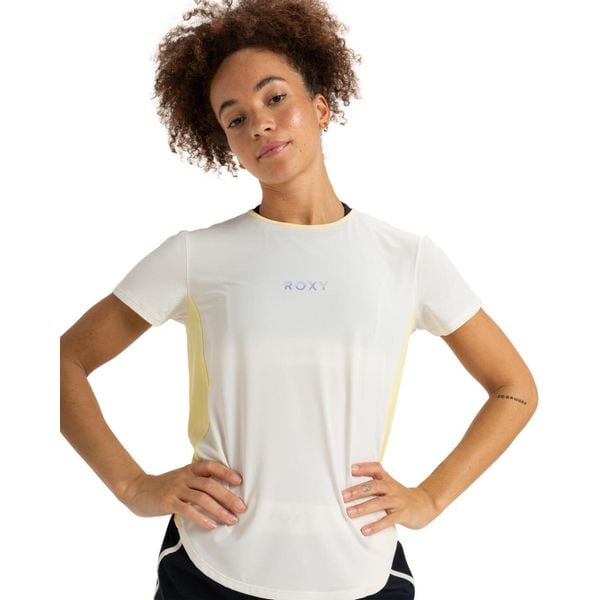 Koszulka z krótkim rękawem dla Kobiety BOLD MOVES 2.0 Biały. Białe koszulki sportowe damskie Roxy, bez wzorów, z elastanu, bez ramiączek. Za 179.99 zł.