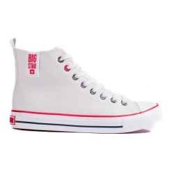 Wysokie białe trampki damskie Big Star JJ274132. Białe trampki damskie bez wzorów, bez zapięcia. Za 202.10 zł.