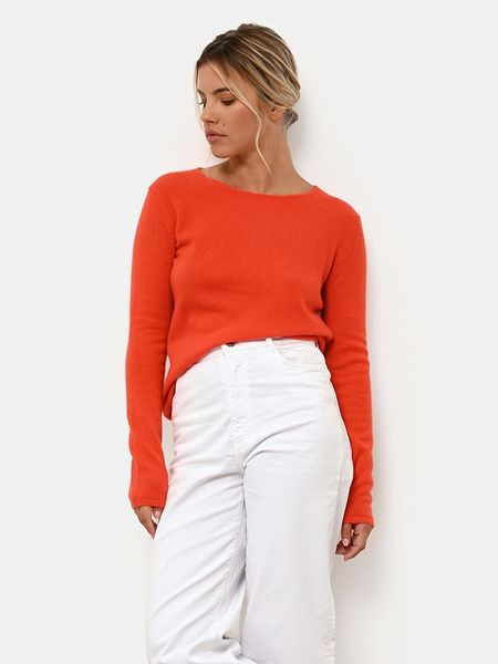 Just Cashmere Kaszmirowy sweter "Vivian" w kolorze pomarańczowym rozmiar: L. Pomarańczowe swetry klasyczne damskie Just Cashmere, l, z kaszmiru, bez kołnierzyka. Za 397.95 zł.