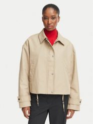 Tommy Hilfiger Kurtka przejściowa WW0WW52912 Beżowy Regular Fit. Brązowe kurtki damskie Tommy Hilfiger, l, bez wzorów, z bawełny, bez kaptura. Za 949.99 zł.