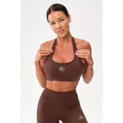 Stanik sportowy fitness Rough Radical Zoya Sports Bra. Brązowe biustonosze sportowe damskie ROUGH RADICAL, bez wzorów. Za 129.90 zł.