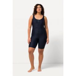 Damski Kostium kąpielowy długie nogawki bez miękkich miseczek. Niebieskie stroje jednoczęściowe Ulla Popken, bez wzorów, z elastanu. Za 294.99 zł.