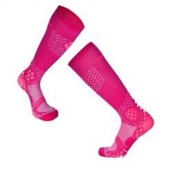 Długie skarpetki uciskowe podkolanówki różowe. Czerwone skarpetki damskie TRY TO FLY, bez wzorów. W wyprzedaży za 86.39 zł.