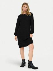 ONLY Sukienka dzianinowa Xenia 15243197 Czarny Regular Fit. Czarne sukienki damskie Only, bez wzorów, z bawełny, bez ramiączek. Za 119.99 zł.
