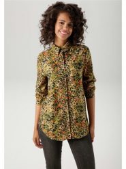 Aniston Bluzka w kolorze zielono-pomarańczowym rozmiar: 40. Zielone bluzki damskie Aniston, bez wzorów, z wiskozy, bez kołnierzyka, bez ramiączek. Za 78.28 zł.