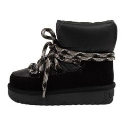 Buty D.Franklin DFSH375003-BLAC czarne. Czarne śniegowce damskie z materiału, przed kolano. Za 692.27 zł.