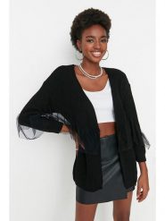 Trendyol Kardigan w kolorze czarnym rozmiar: S. Czarne kardigany damskie Trendyol, s, bez wzorów, z tiulu. Za 74.81 zł.
