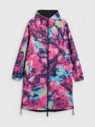 4F Dwustronna parka przejściowa membrana 5000 damska - multikolor L. Brązowe parki damskie 4F, l, z materiału, bez kaptura. Za 399.99 zł.