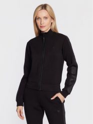 Guess Bluza Allie V2YQ17 K7UW2 Czarny Regular Fit. Czarne bluzy damskie Guess, l, z aplikacjami, z wiskozy, bez kaptura. Za 239.99 zł.