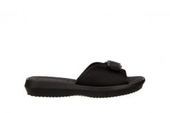 Klapki Azaleia Lucia Soft Comfy Tam Black 198033, Czarny, Materiał - 41-42. Czarne klapki damskie Azaleia, bez wzorów, z materiału, bez obcasa, bez zapięcia. W wyprzedaży za 89.10 zł.