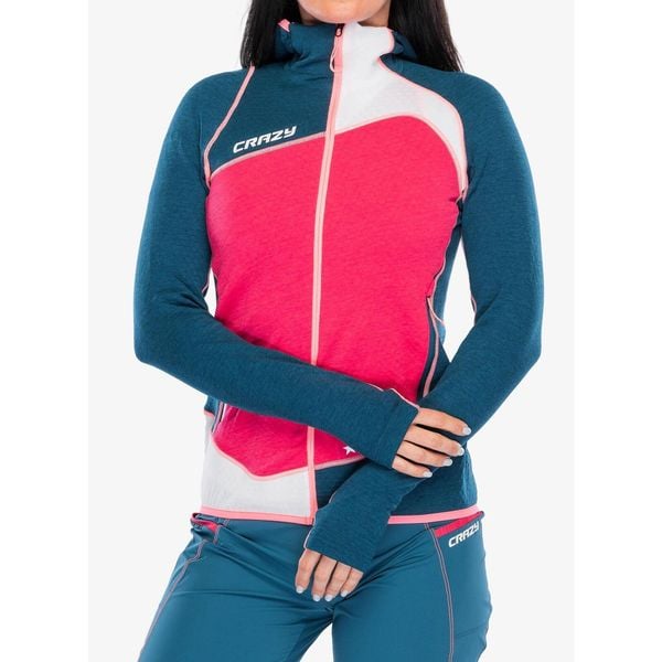 Bluza polarowa damska Crazy Pull Ionic Light. Czerwone bluzy damskie Crazy, m, bez wzorów, z polaru, bez kaptura. Za 749.99 zł.