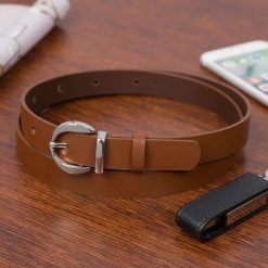 Pasek skórzany BELTIMORE r.105-120 cm O21 brązowy. Brązowe paski damskie bez wzorów. Za 45.00 zł.