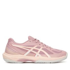 Buty halowe Asics. Czerwone obuwie sportowe casual damskie Asics. Za 399.99 zł.