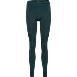 Damskie legginsy bezszwowe z wysokim stanem Hummel Shaping. Zielone legginsy damskie Hummel, bez wzorów. Za 130.50 zł.