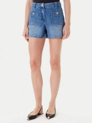 Morgan Szorty jeansowe 251-SHAMIZ Niebieski Slim Fit. Niebieskie szorty damskie Morgan, bez wzorów, z bawełny. Za 179.99 zł.