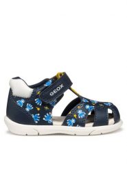 Geox Sandały B Sandal Zapito B556EC 05404 CF42Q Granatowy. Niebieskie sandały chłopięce Geox, ze skóry, bez zapięcia. Za 119.99 zł.
