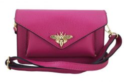 Listonoszka skórzana BARBERINI'S fuksja 955-14. Czerwone shopper bag Barberinis, bez wzorów, ze skóry, bez dodatków. Za 209.99 zł.