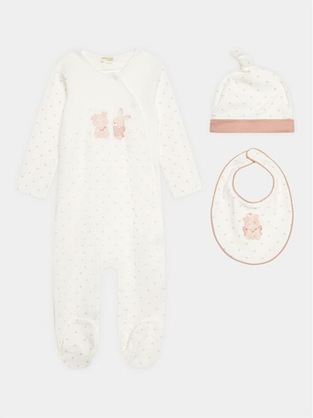 Mayoral Śpiochy 9.360 Écru Regular Fit. Śpiochy niemowlęce Mayoral, bez wzorów, z bawełny, bez kołnierzyka, bez ramiączek. Za 129.99 zł.