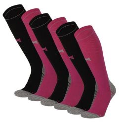 Kompresyjne skarpety do biegania 6-pack Multi Purple. Fioletowe skarpetki damskie XTREME SOCKSWEAR, bez wzorów, z elastanu. Za 242.82 zł.
