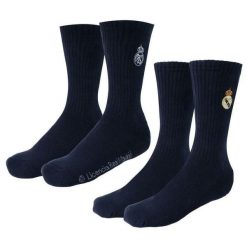 Skarpetki wysokie kibicowskie 2-pak Real Madryt. Niebieskie skarpetki damskie REAL MADRID, bez wzorów, z bawełny. Za 69.00 zł.