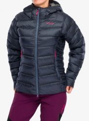 Kurtka puchowa damska Rab Electron Pro Hoody. Szare kurtki damskie RAB, l, bez wzorów, z materiału, bez kaptura. Za 1,083.49 zł.