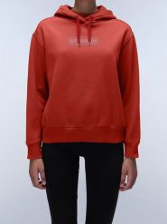 Napapijri Bluza w kolorze czerwonym rozmiar: S. Czerwone bluzy damskie Napapijri, s, bez wzorów, z kapturem. Za 140.53 zł.