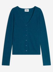 Just Cashmere Kaszmirowy kardigan w kolorze niebieskim rozmiar: M. Niebieskie kardigany damskie Just Cashmere, m, bez wzorów, z kaszmiru. Za 369.99 zł.