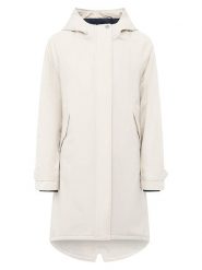 Zwillingsherz Parka "Keep Smiling" w kolorze kremowym rozmiar: S. Brązowe parki damskie Zwillingsherz, s, bez kaptura. Za 277.45 zł.