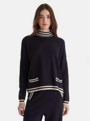 Gaudi Golf 521BD53007 Granatowy Relaxed Fit. Niebieskie golfy damskie Gaudi, xs, bez wzorów, z syntetyku, bez ramiączek. Za 469.99 zł.