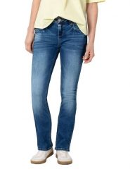 Timezone Dżinsy "Lisa" - Slim fit - w kolorze granatowym rozmiar: W28/L30. Niebieskie jeansy damskie Timezone. Za 144.92 zł.