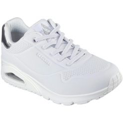 Adidasy Skechers Uno - Shimmer Away, Kobiety. Białe obuwie sportowe damskie Skechers, z gumy, bez zapięcia, na fitness i siłownię. Za 490.00 zł.