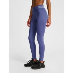 Legginsy damskie Hummel Te Fundamental. Niebieskie legginsy damskie Hummel, bez wzorów, z dżerseju. Za 229.00 zł.