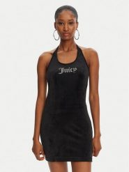 Juicy Couture Sukienka koktajlowa JCWED125326 Czarny Slim Fit. Czarne sukienki damskie Juicy Couture, bez wzorów, z syntetyku, wizytowe, bez ramiączek. Za 199.99 zł.