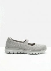 Baleriny z paskiem i pianką memory marki Skechers. Brązowe balerinki damskie bonprix, bez wzorów. Za 169.99 zł.