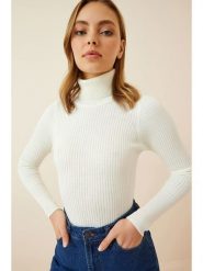 Happiness Istanbul Golf w kolorze białym rozmiar: 42. Białe golfy damskie Happiness Istanbul, bez wzorów, bez ramiączek. Za 56.99 zł.