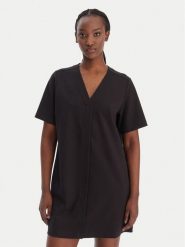 Calvin Klein Jeans Sukienka codzienna LV047E209G Czarny Regular Fit. Czarne sukienki damskie Calvin Klein Jeans, bez wzorów, z jeansu, bez ramiączek. Za 409.99 zł.