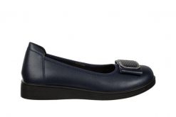 Baleriny Loretta Vitale W9918B Navy 514269, Granatowy, Skóra naturalna - 38. Niebieskie balerinki damskie Loretta Vitale, bez wzorów, ze skóry, z okrągłym noskiem. W wyprzedaży za 224.99 zł.
