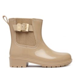 Kalosze Tommy Hilfiger. Brązowe kalosze damskie Tommy Hilfiger, bez wzorów. Za 409.99 zł.