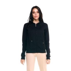 Leone 1947 Damen Winter-Bluza aus geflochtenem Stoff,Kapuze,Reißverschluss. Czarne bluzy damskie LEONE 1947 APPAREL, bez wzorów, z poliesteru, bez kaptura. W wyprzedaży za 144.93 zł.