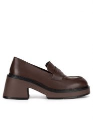 Gino Rossi Mokasyny DOROTA-01W1-001 Brązowy. Brązowe mokasyny damskie Gino Rossi, ze skóry, bez obcasa. Za 329.99 zł.