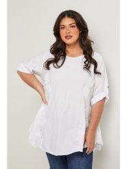 Curvy Lady Bluzka w kolorze białym rozmiar: 48/50. Białe bluzki damskie Curvy Lady, bez wzorów, klasyczne, bez kołnierzyka, bez ramiączek. Za 100.99 zł.