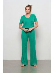 &Co Woman Koszulka "Marley" w kolorze zielonym rozmiar: M. Zielone koszulki damskie &Co Woman, m, bez wzorów, bez kołnierzyka, bez ramiączek. Za 87.61 zł.