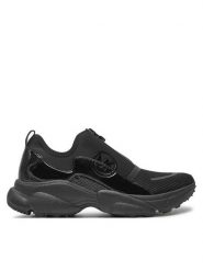 MICHAEL Michael Kors Sneakersy Sami Zip Trainer 43R5SAFSBD Czarny. Czarne obuwie sportowe damskie MICHAEL Michael Kors, ze skóry, bez zapięcia. Za 399.99 zł.