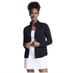 Bluza dresowa sportowa damska The Hoodless Hoodie GoWalk Shine Jacket. Czarne bluzy damskie Skechers, m, bez wzorów, z dresówki, bez kaptura. Za 249.99 zł.