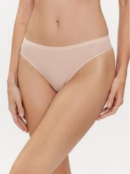 Chantelle Stringi Soft Stretch C11GG0 Beżowy. Brązowe stringi Chantelle, bez wzorów, z syntetyku. Za 89.99 zł.