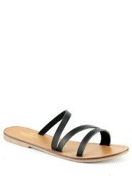 Manoukian shoes Skórzane klapki w kolorze czarnym rozmiar: 39. Czarne klapki damskie Manoukian Shoes, bez wzorów, z otwartym noskiem, bez obcasa, bez zapięcia. Za 83.81 zł.