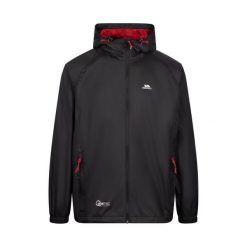 Kurtka Wodoodporna Unisex Dla Dorosłych Qikpac. Czarne kurtki damskie Trespass, na wiosnę, xl, bez wzorów, z materiału, z kapturem. Za 160.99 zł.