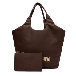 Torebka LOVE MOSCHINO. Brązowe shopper bag Love Moschino, bez wzorów, bez dodatków. Za 769.99 zł.