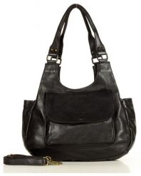 Shopper damski czarny MARCO MAZZINI v154d. Czarne shopper bag bez wzorów, ze skóry, na ramię, duże, bez dodatków. Za 597.55 zł.