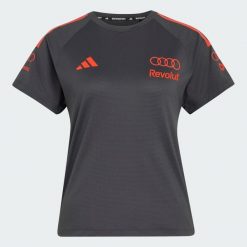 Koszulka Z Krótkim Rękawem Audi Revolut F1 Team Mechanics. Czarne bluzki damskie Adidas, bez wzorów, biznesowe, bez kołnierzyka, bez ramiączek. Za 349.00 zł.